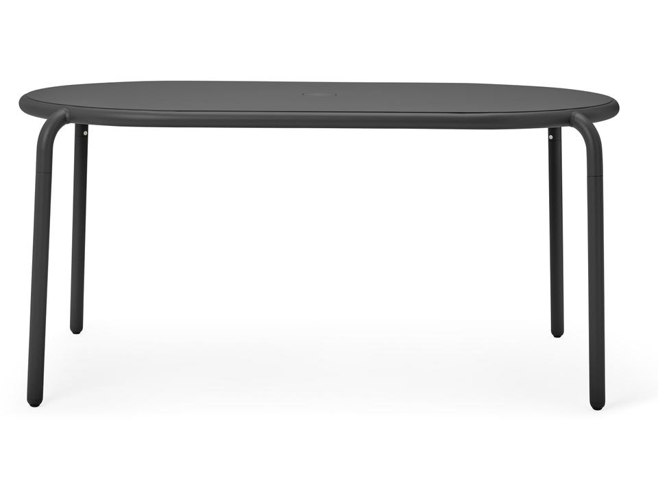 Toni Tavolo 63"W x 35 Oval Dining Table in Anthracite
