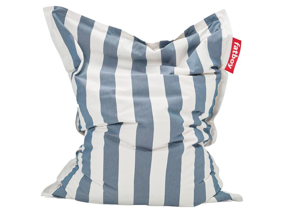 Original Slim Bean Bag Chair in Stripe Ocean Blue