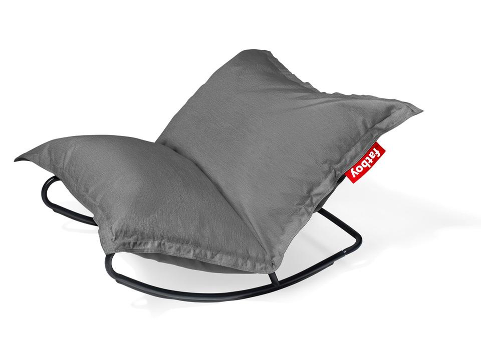 Original Bean Bag Chair Rock 'n Roll Rocker Bundle in Rock Grey