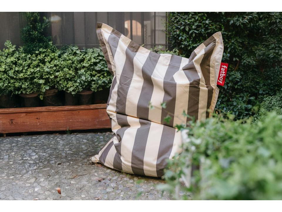 Original Slim Bean Bag Chair in Stripe Cacao