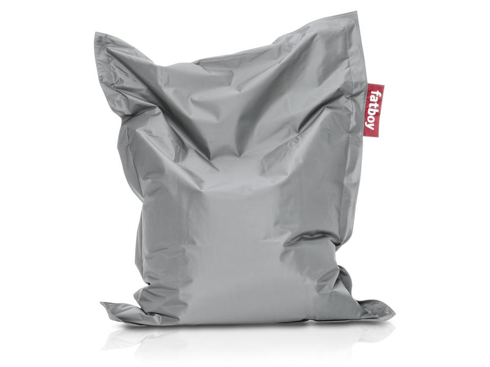 Original Slim Nylon Bean Bag Chair in Silver