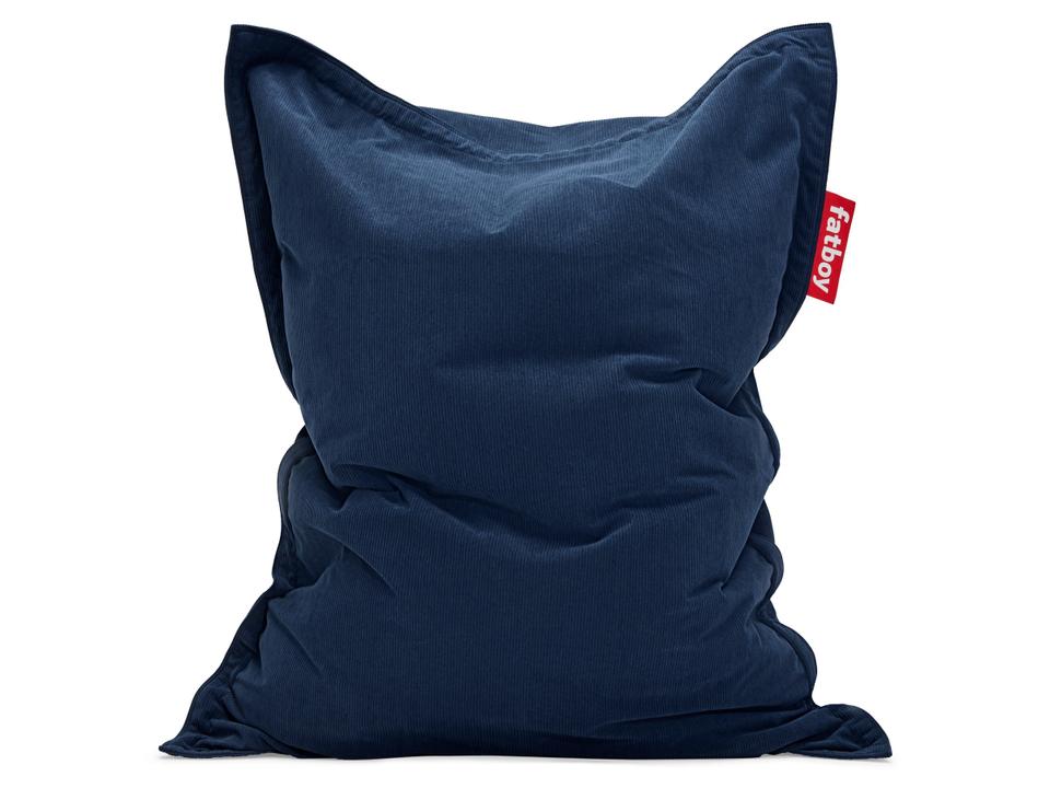 Original Slim Recycled Cord Bean Bag Chair in Deep Blue