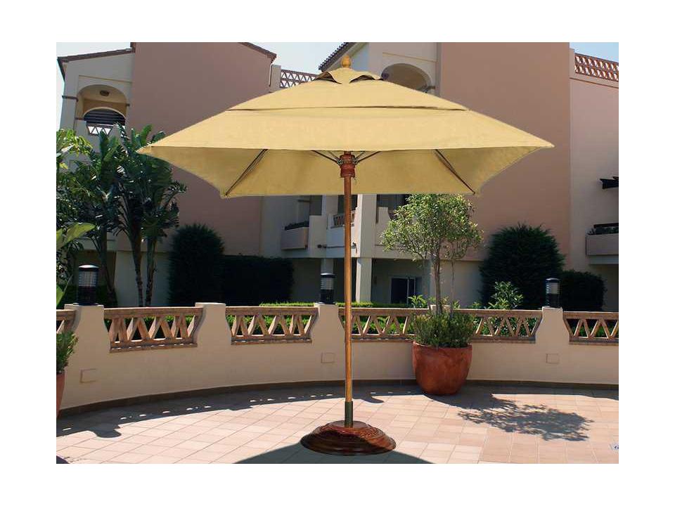 fiberbuilt patio umbrella 6' Prestige Square Market Frame Finish: Champagne Bronze, Fabric: Black Description The 7.5 ft canopies are hexagonal in shape and the 9 ft canopies are octagonal Tips for Using Patio Umbrellas