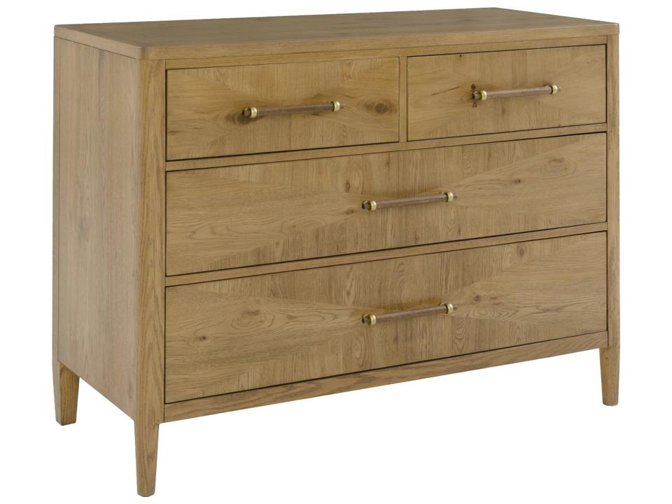 Maxwell Oak Wood Accent Chest in Sunlit Oak