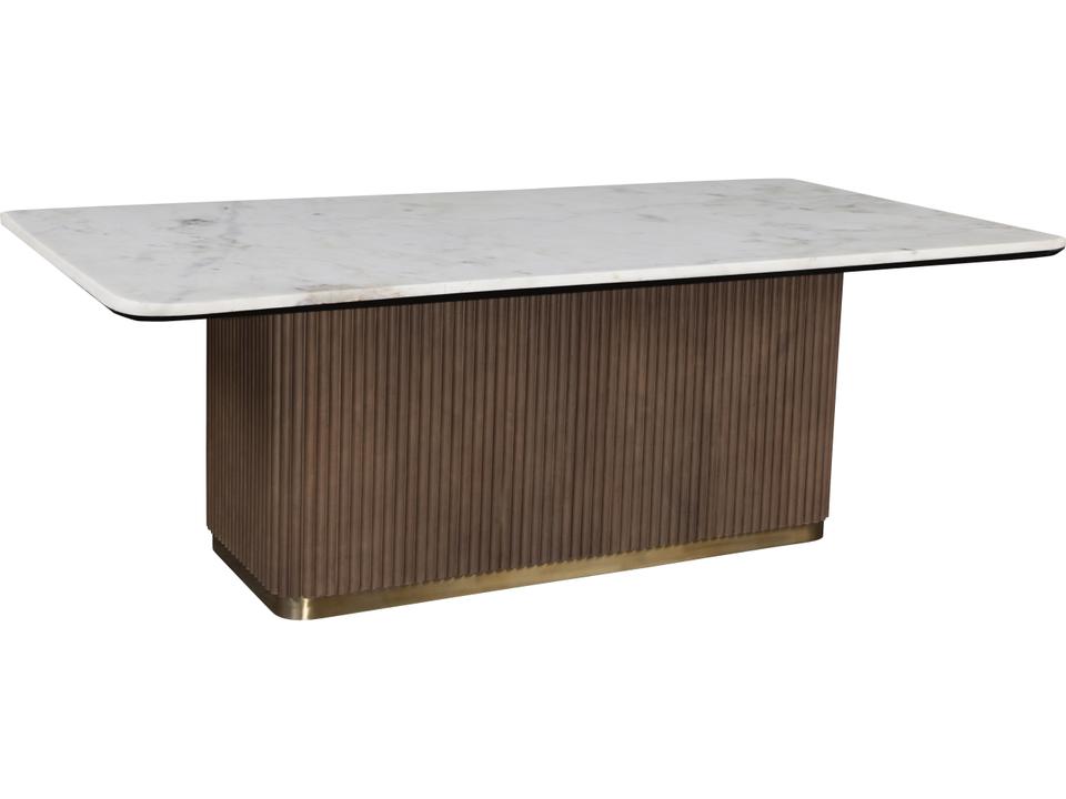 Dimitri 84-Inch Rectangular Dining Table with Galaxy Black Marble Top