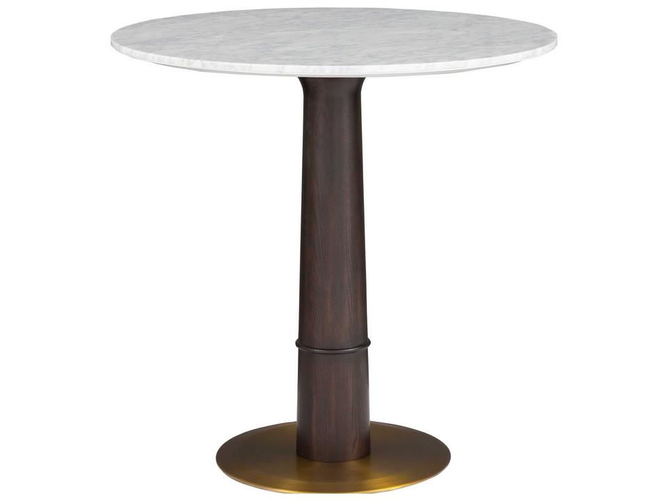 Westwood Round Marble Graphite White Carrara Dining Table