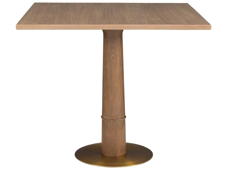Provence Square Wood Sandstone Walnut Dining Table