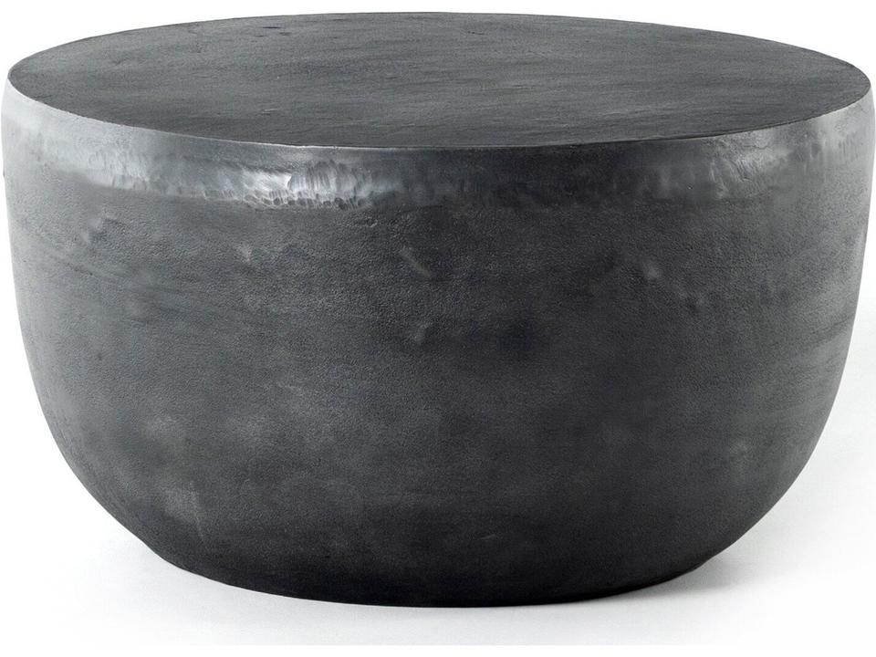 Marlow Aged Grey Aluminum Round End Table