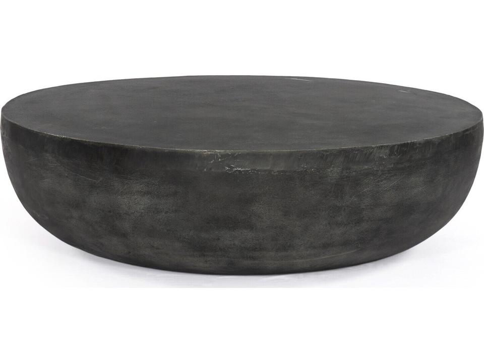 Marlow Basil 48-Inch Round Coffee Table in Aged Grey
