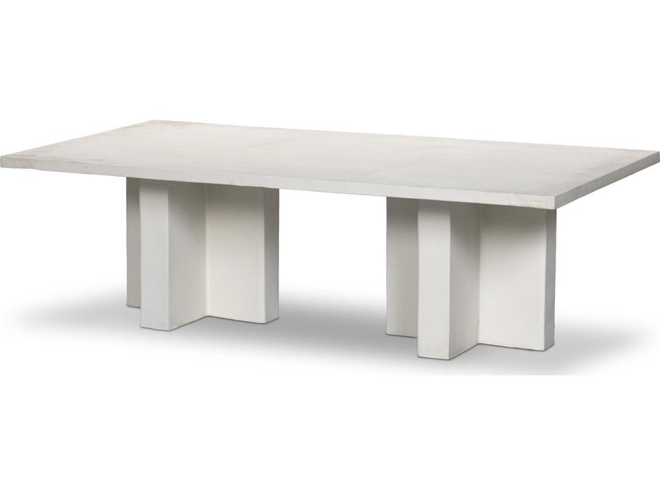 Terrell Coffee Table Matte White Cast Aluminum