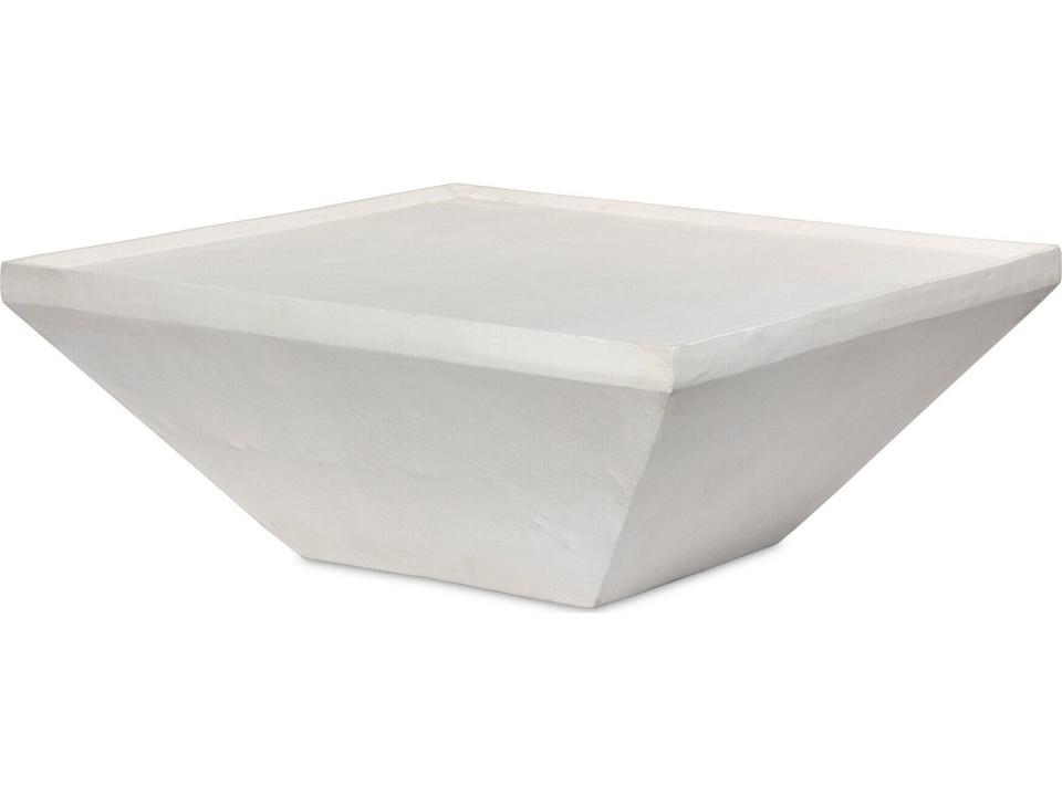 Drake Coffee Table Matte White Cast Aluminum