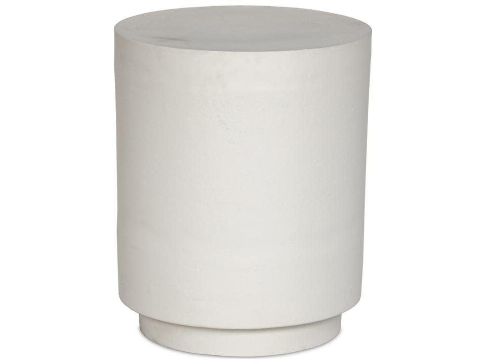 Javi Cast Aluminum End Table in Matte White
