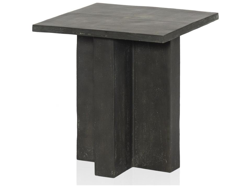 Terrell Square End Table in Aged Grey Aluminum