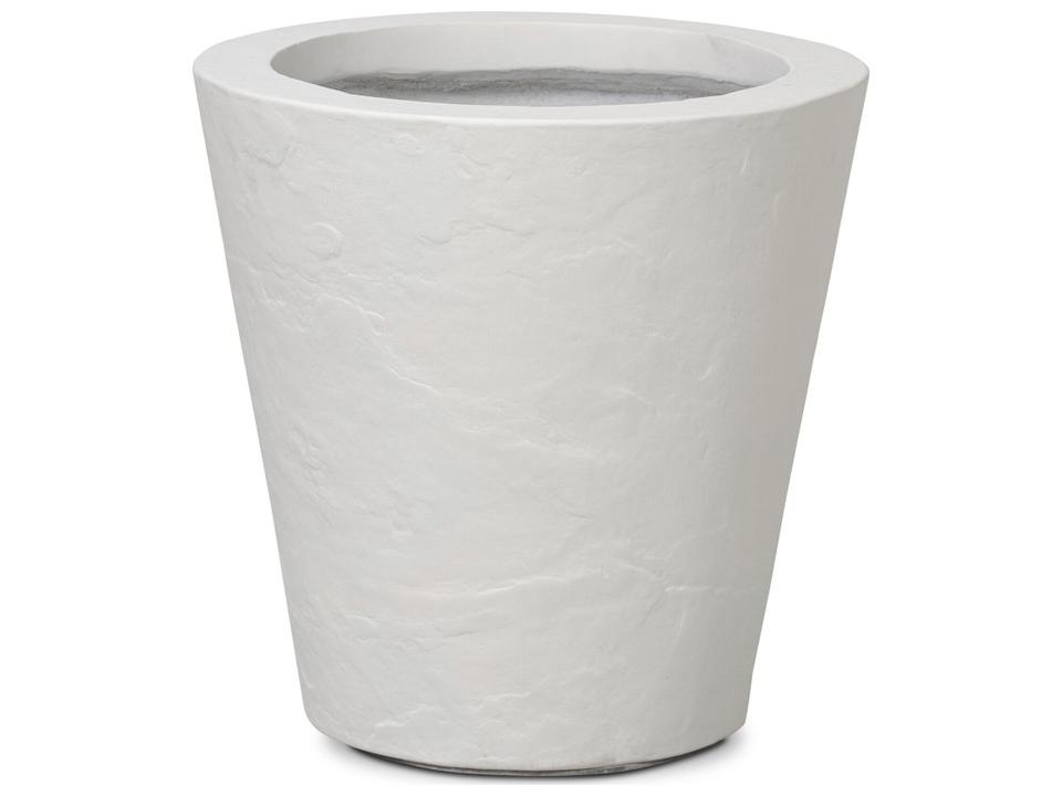Thayer 18-Inch Textured White Concrete Planter