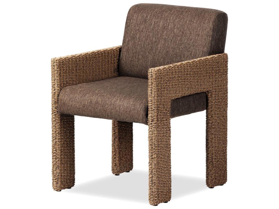Garwood Amur Ellor Brown Faux Dark Hyacinth Polypropylene Cushion Dining Chair
