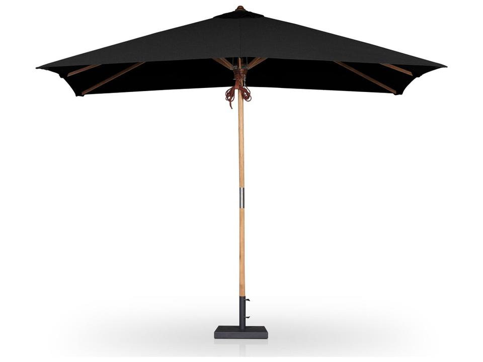 Garwood Baska Arashi Black Fine Sanded Teak Umbrella