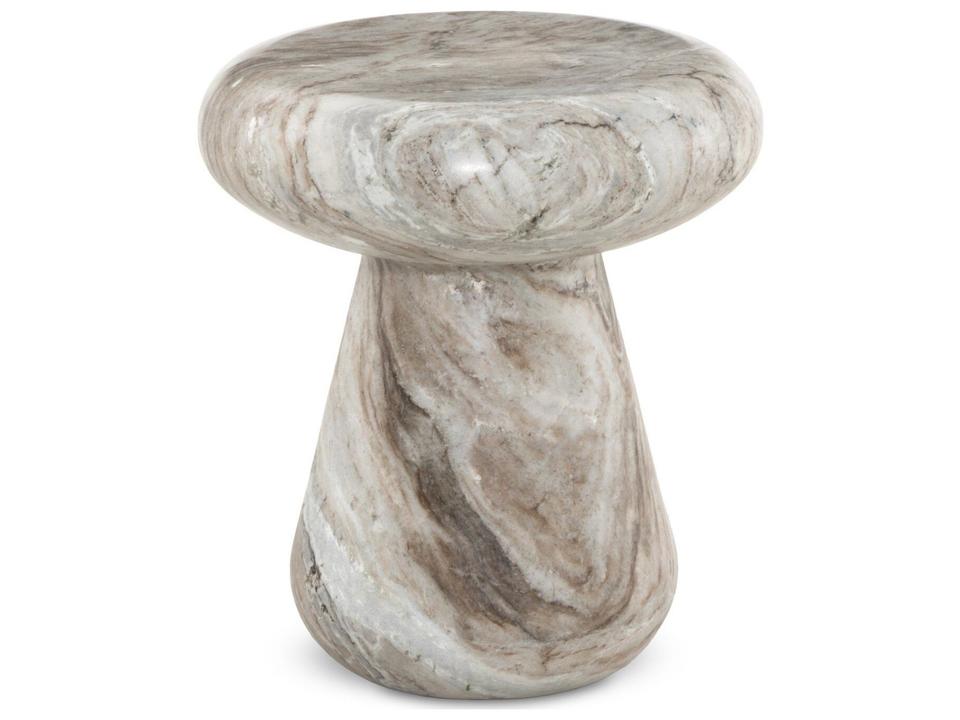 Pablo Round Outdoor End Table Sawar Marble