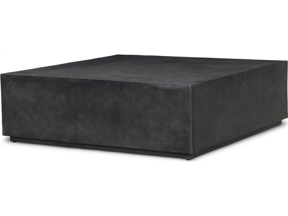 Graso Outdoor Coffee Table in Aged Grey Cast Aluminum