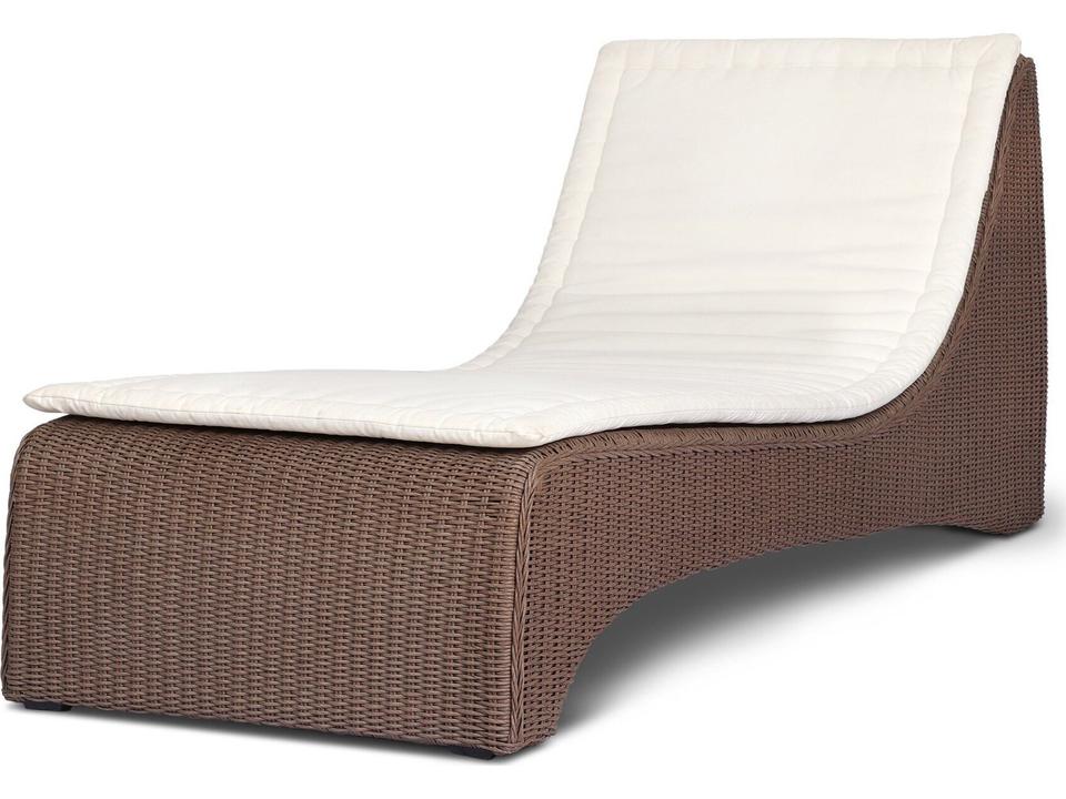 Mazu Outdoor Chaise Lounge in Arashi Salt and Tanned Weave