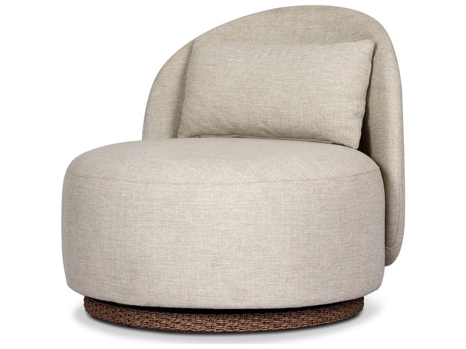 Quaid Upholstered Swivel Chair Alessi Buff
