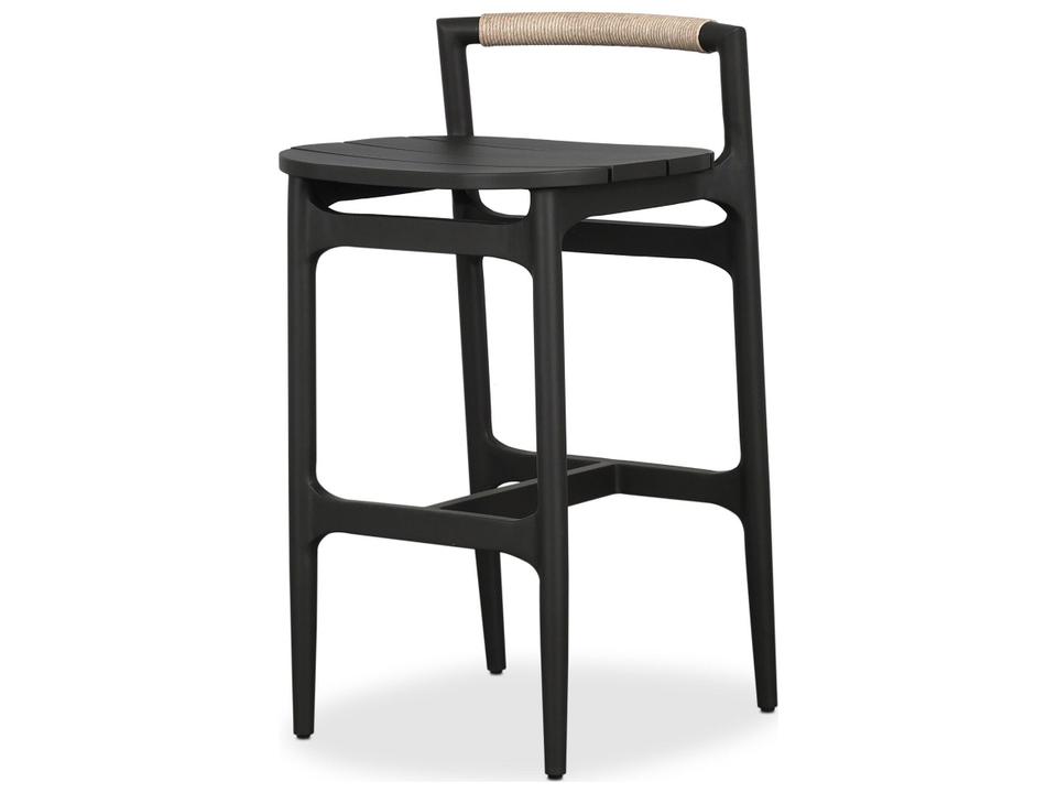 Baden Metal Bar Stool in Vintage White