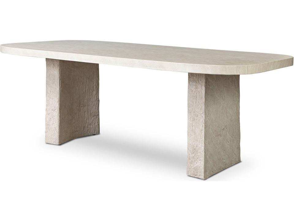 Alessandro Dining Table 86" Smooth Quarried Cream Concrete