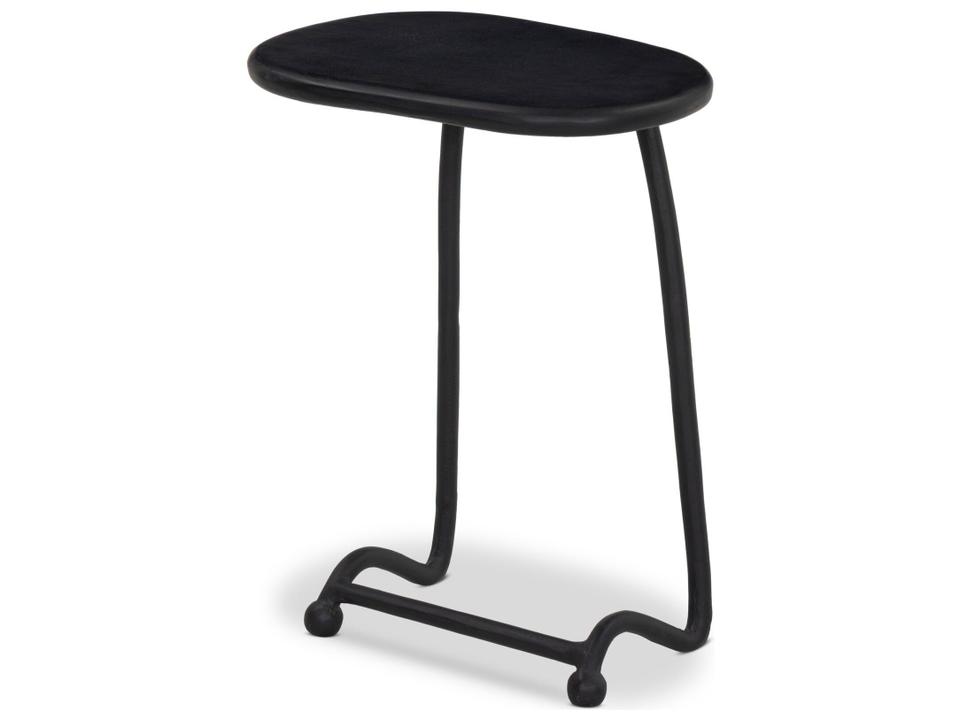 Bray Cast Aluminum End Table in Black Antique