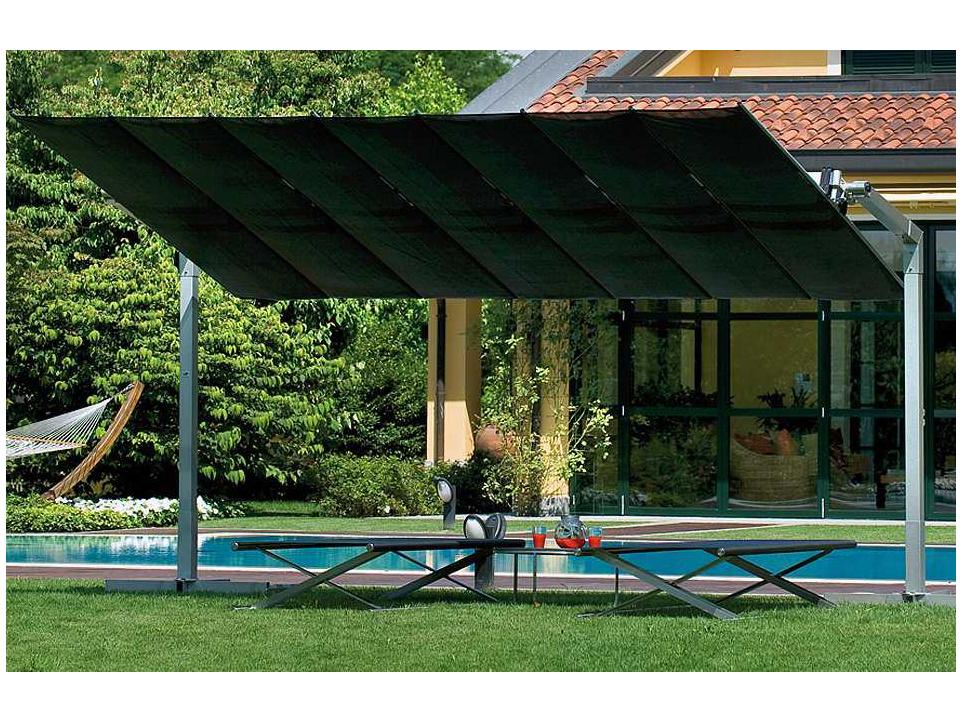 FIM Flexy Aluminum 10 x 12 Foot Rectangular Offset Outdoor Patio Umbrella