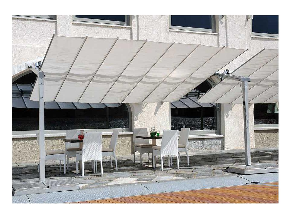 FIM Flexy Aluminum 10 x 16 Foot Rectangular Offset Outdoor Umbrella