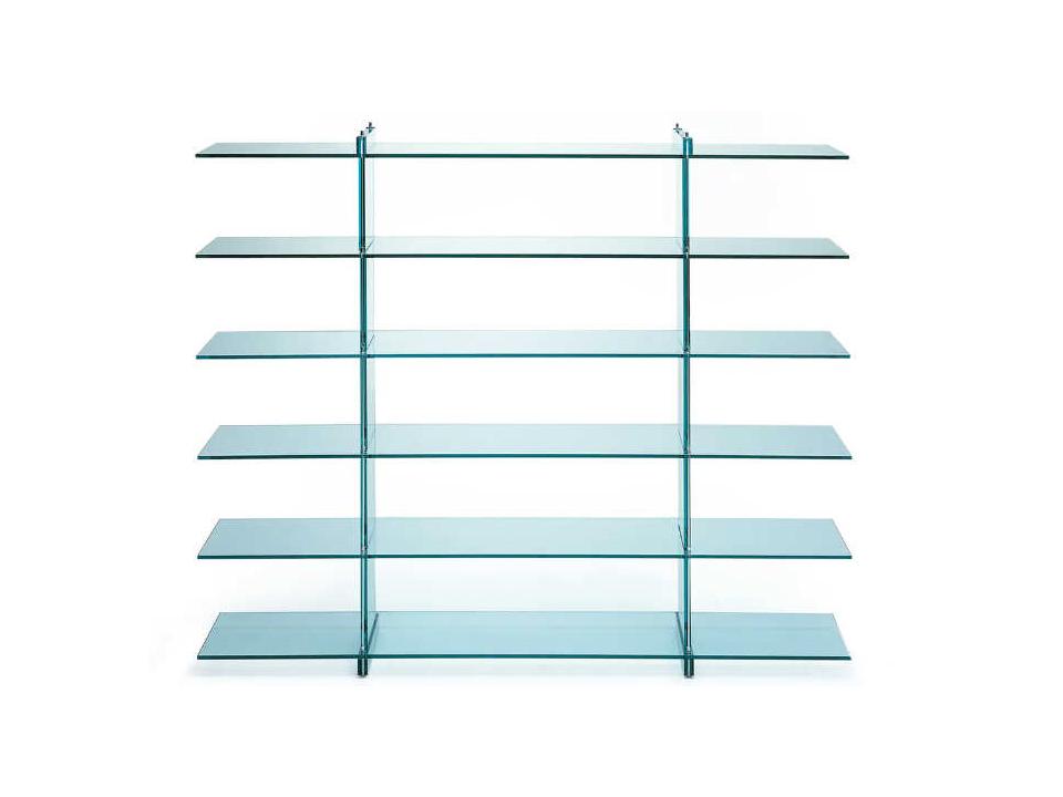 Teso Float Glass Bookcase