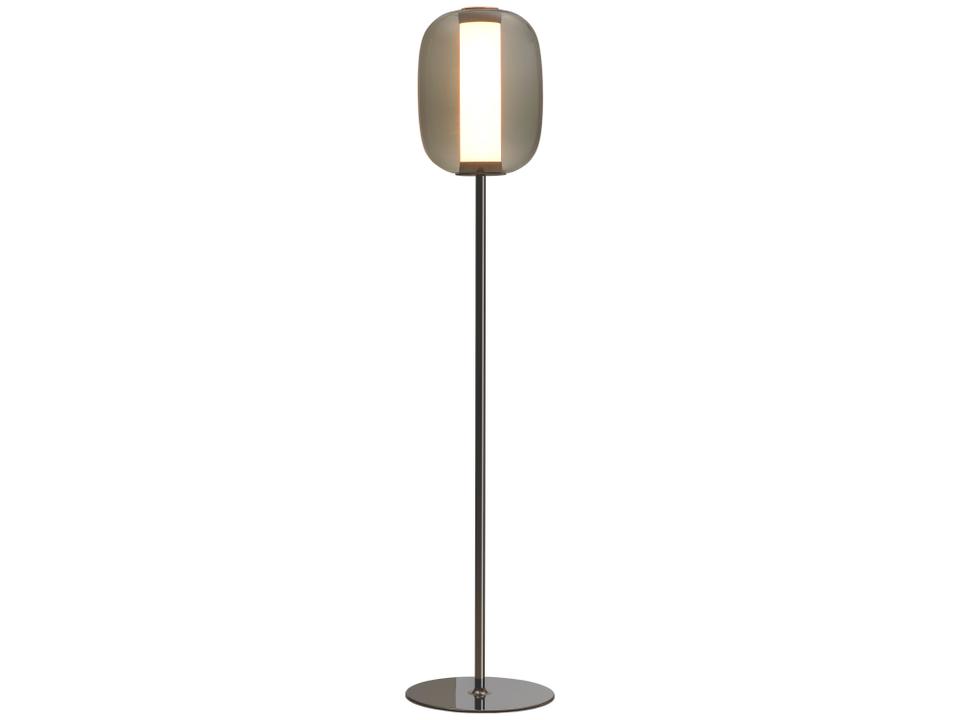 Meridiano Black Gray Fume Glass LED Floor Lamp