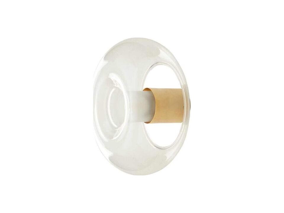 Fontanella 1-Light Brass White Wall Sconce