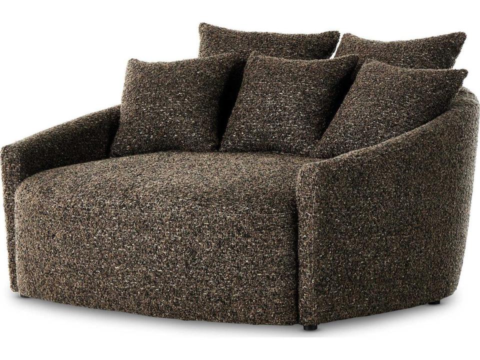 Atelier Chloe Brown Fabric Chair and a Half