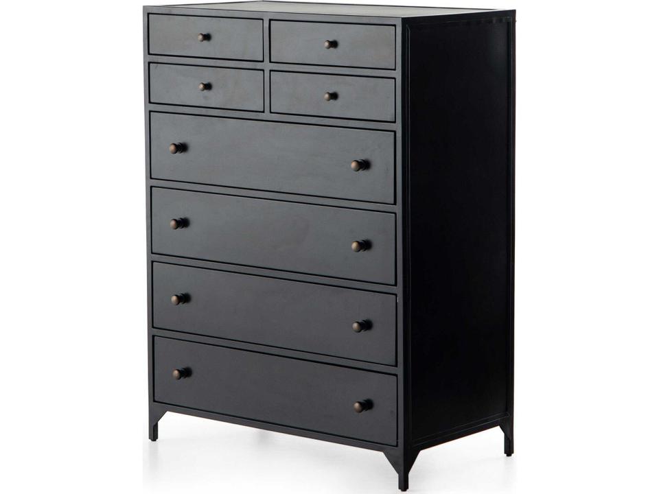 Belmont Tall Dresser Industrial Black Iron