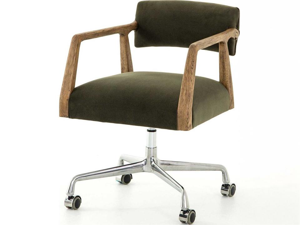 Tyler Desk Chair Modern Velvet Loden
