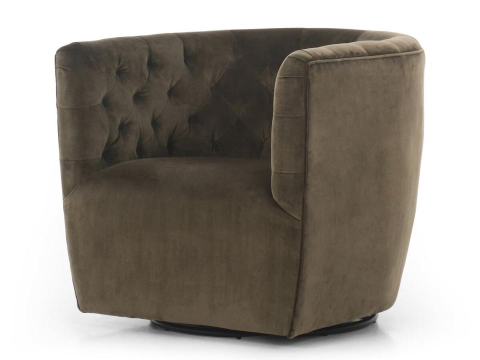 Globetrotter Hanover Swivel Green Accent Chair