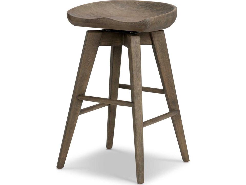 Paramore Swivel Counter Stool in Brushed Shale Grey