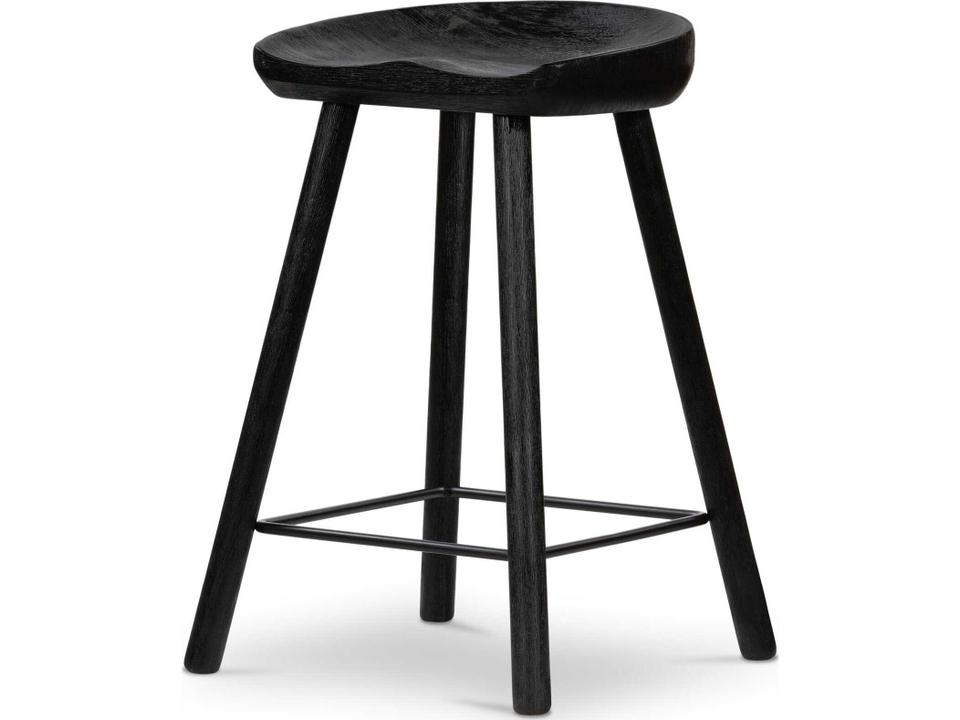 Belfast Barrett Matte Black Parawood  Counter Stool