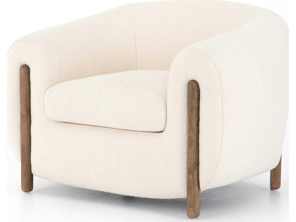 Caswell Lyla Upholstered Accent Chair in Kerbey Ivory Performance Fabric
