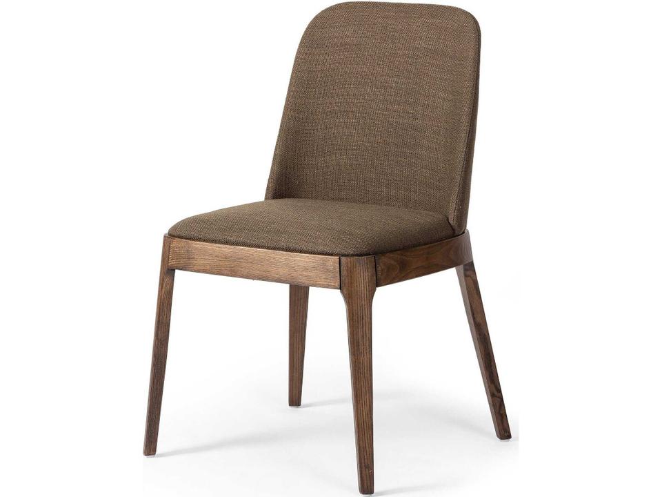 Townsend Bryce Upholstered Armless Dining Side Chair Bilton Olive Performance Fabric