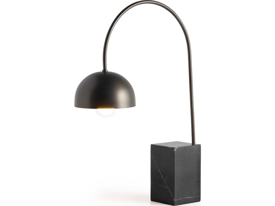 Camden Black Marble Dark Antique Iron LED Buffet Lamp