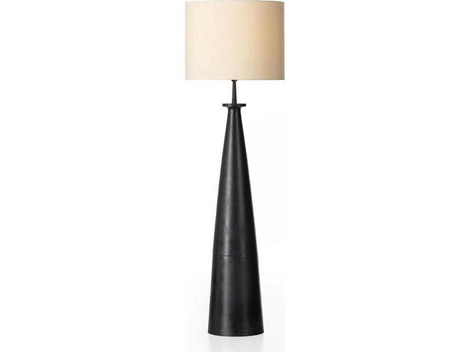 Asher Matte Black Cast Floor Lamp