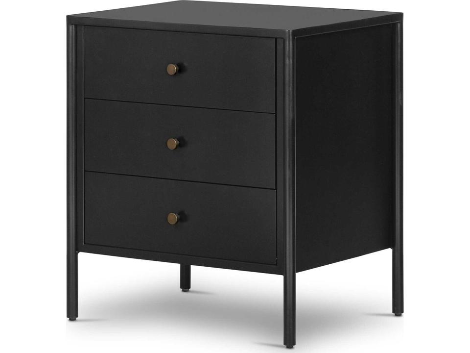 Soto Iron Nightstand Industrial Black