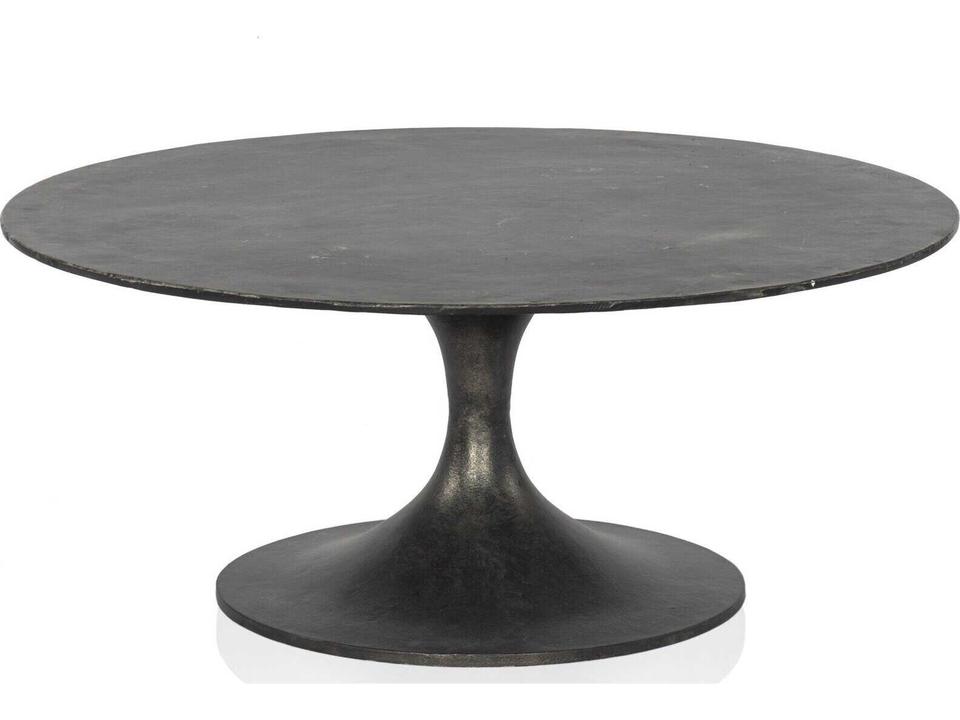 Marlow Simone Raw Black Round Coffee Table