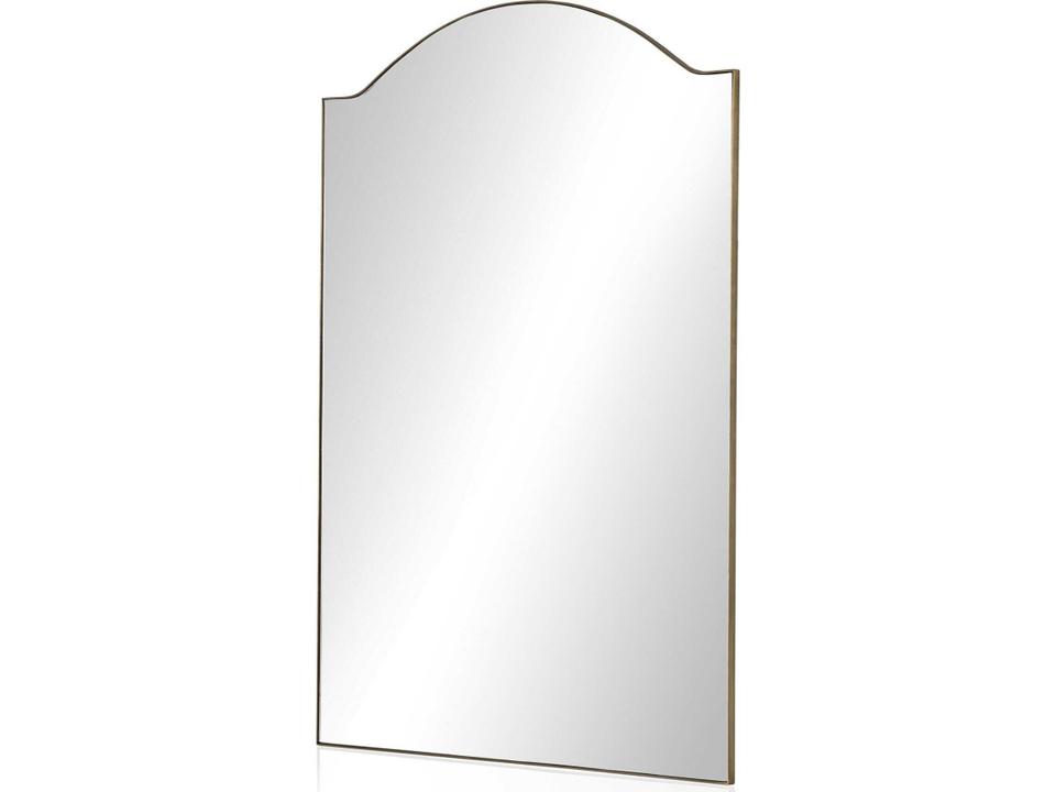 Jacques Arched Floor Mirror in Antique Brass