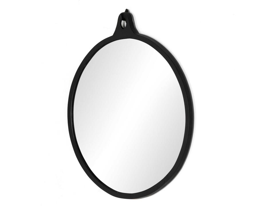 Asher Hyde Black Aluminum Round  Mirror