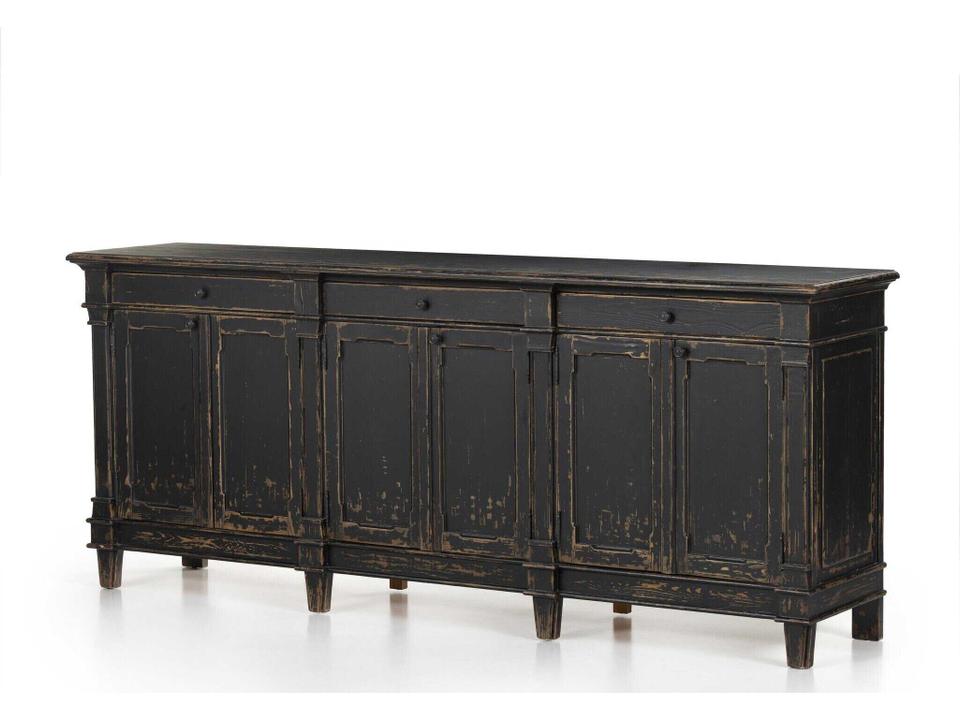 Cordella Marjorie Sideboard Distressed Black with Cord Management