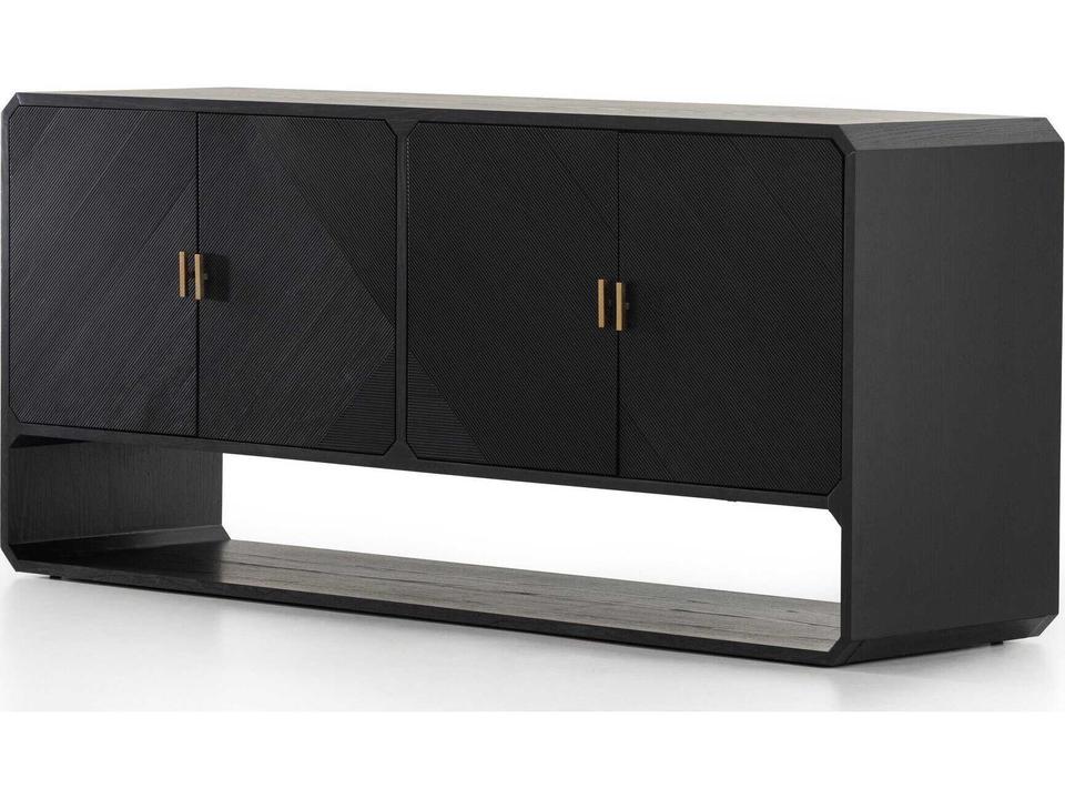 Bolton Caspian Black Ash Veneer Sideboard