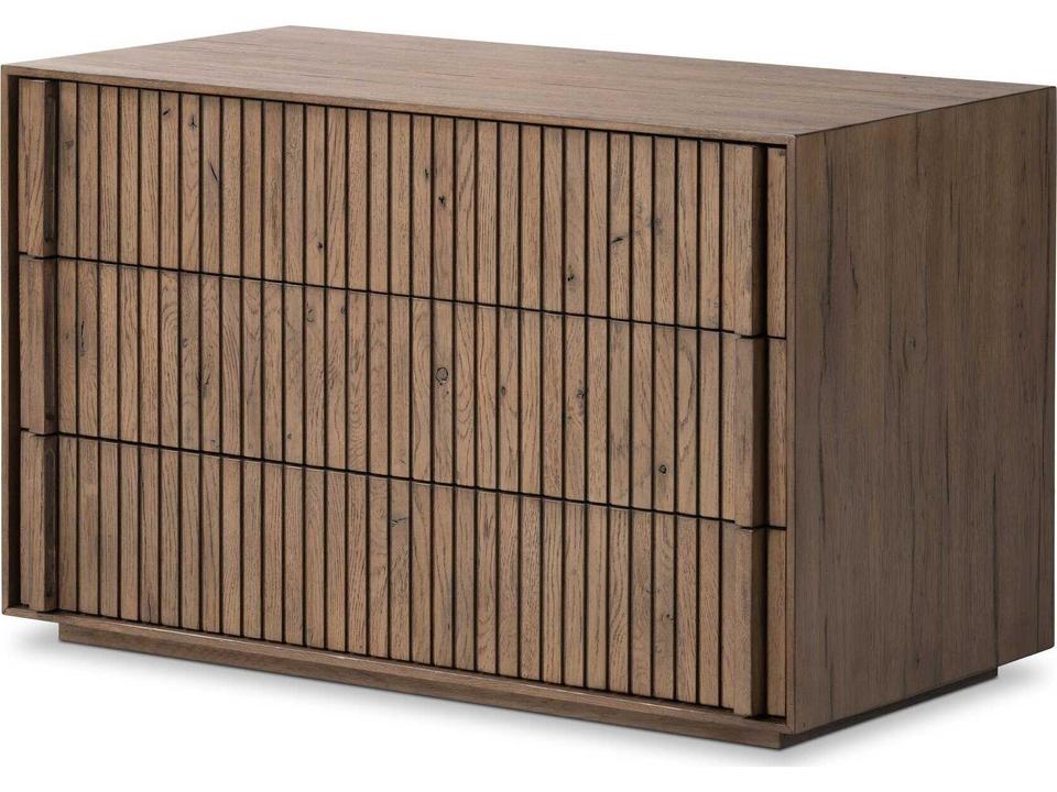 Bina Leo Rustic Grey Veneer Nightstand