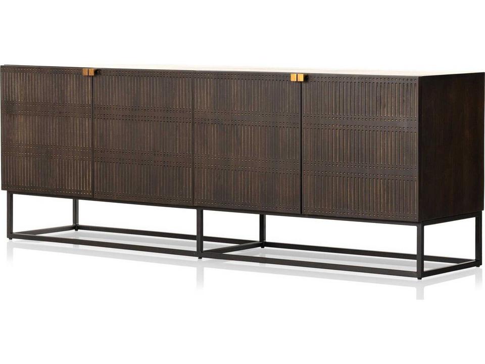 Aiden Kelby Gunmetal  Closed Media Console